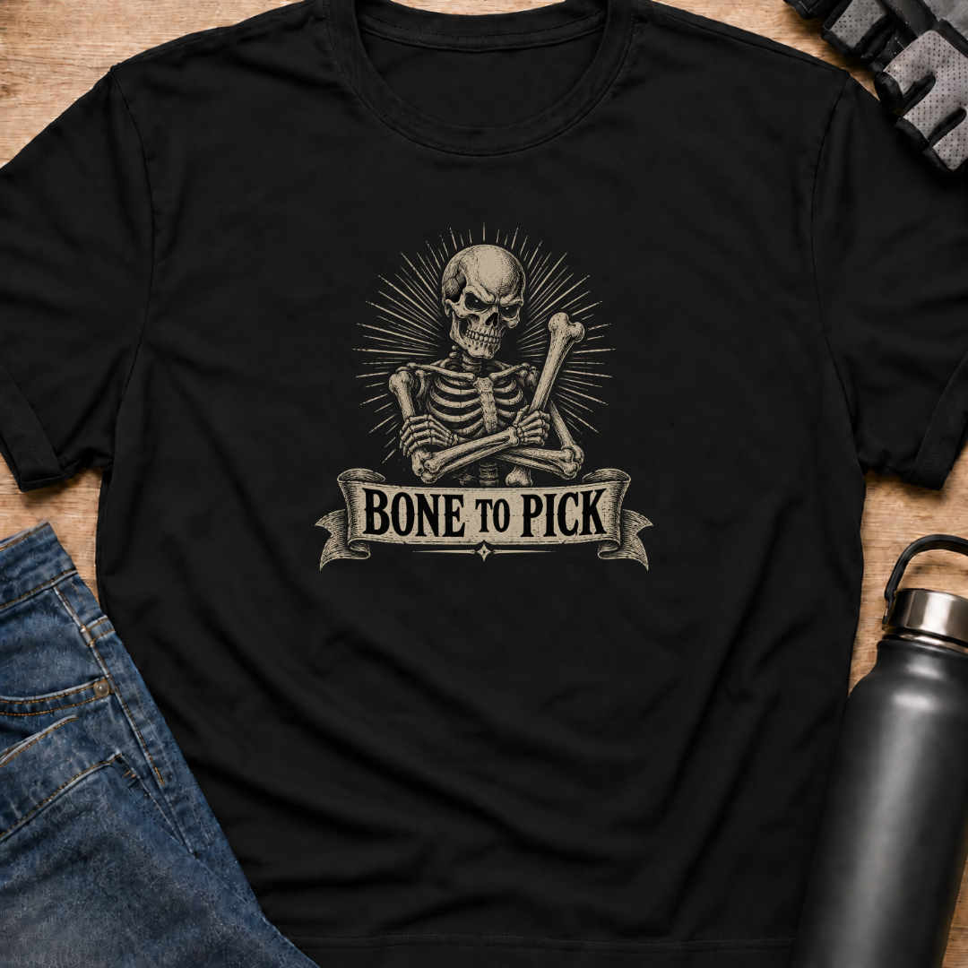 Printify T-Shirt Black / S Bone To Pick T-Shirt Bone To Pick T-Shirt