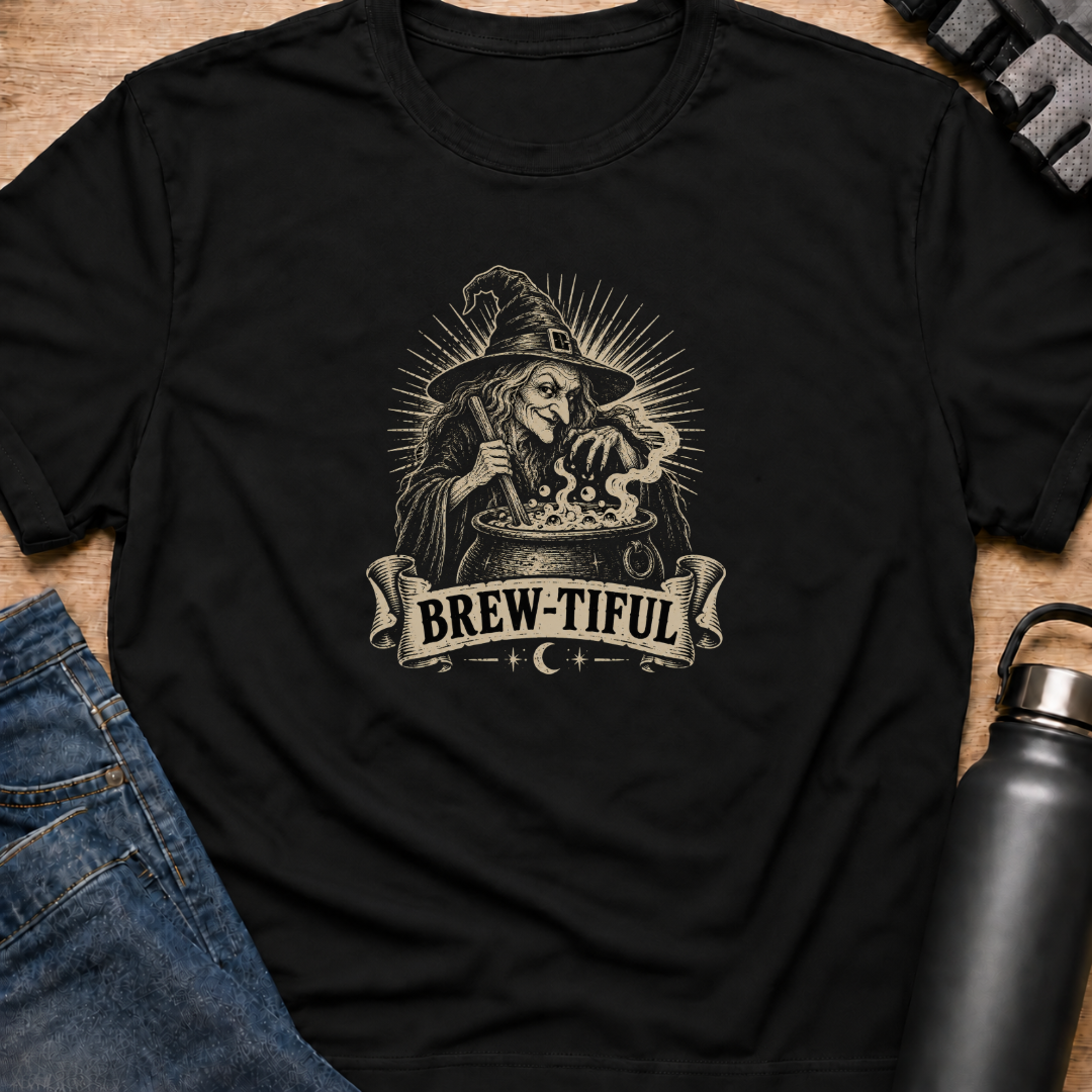 Printify T-Shirt Black / S Brew tiful T-Shirt Brew tiful T-Shirt