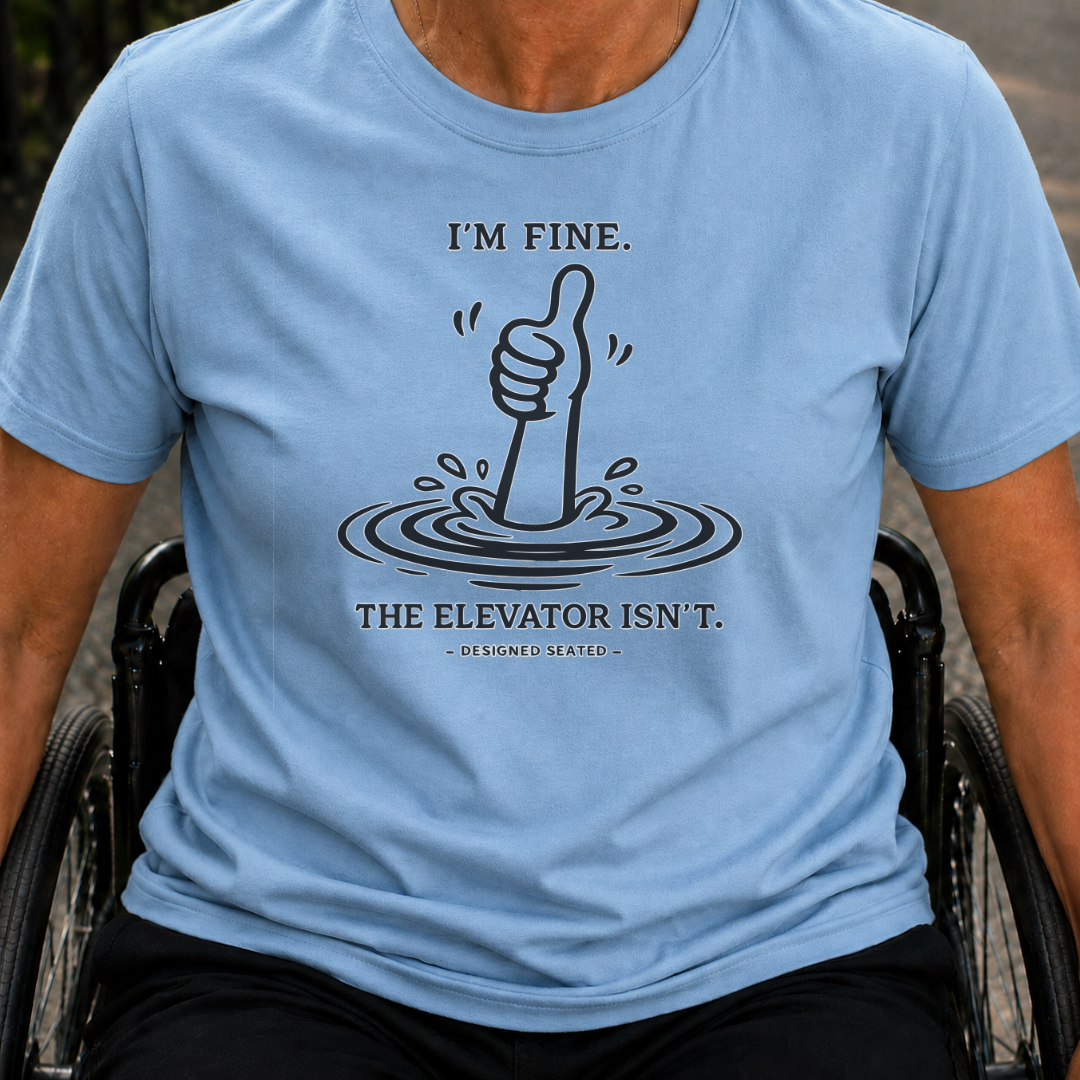 Printify T-Shirt Light Blue / S Im Fine T-Shirt Im Fine T-Shirt