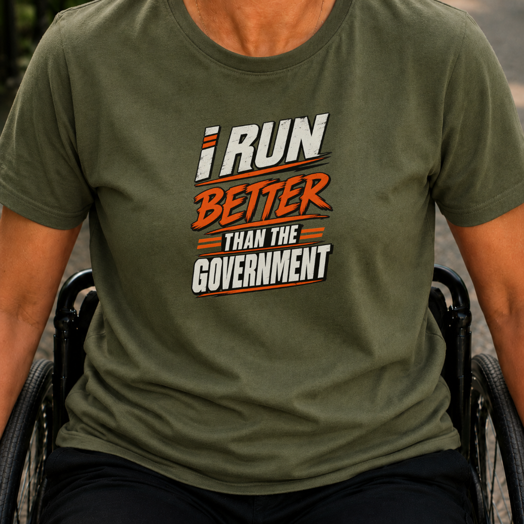 Printify T-Shirt Military Green / S I Run T-Shirt I Run T-Shirt