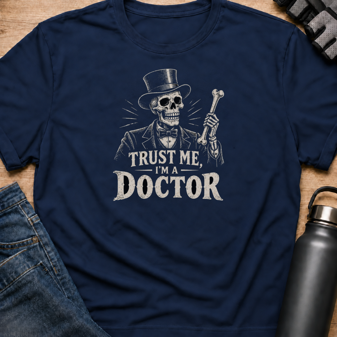 Printify T-Shirt Navy / S Trust Me Im A Doctor T-Shirt Trust Me Im A Doctor T-Shirt