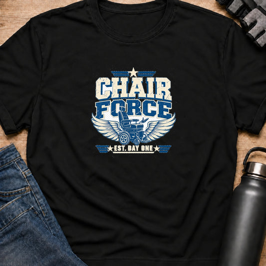 Printify T-Shirt Black / S Chair Force t-shirt Chair Force t-shirt
