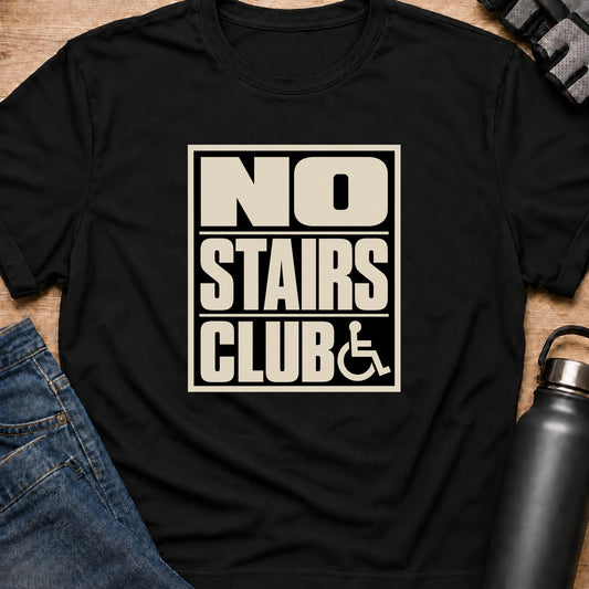 Printify T-Shirt Black / S No Stairs Club T-Shirt No Stairs Club T-Shirt
