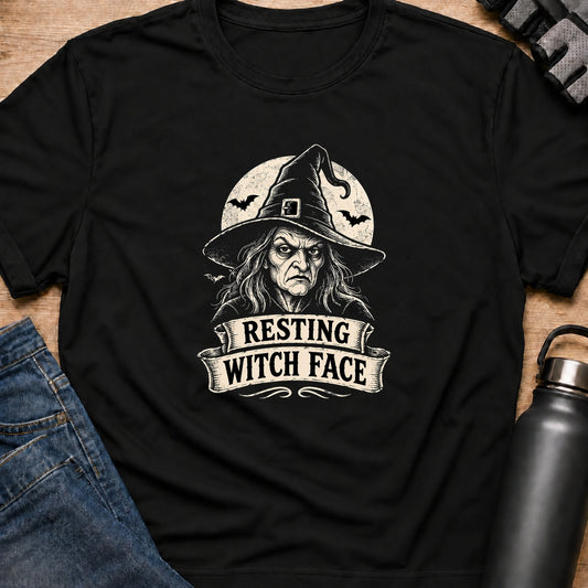 Printify T-Shirt Black / S Resting Witch Face T-Shirt Resting Witch Face T-Shirt