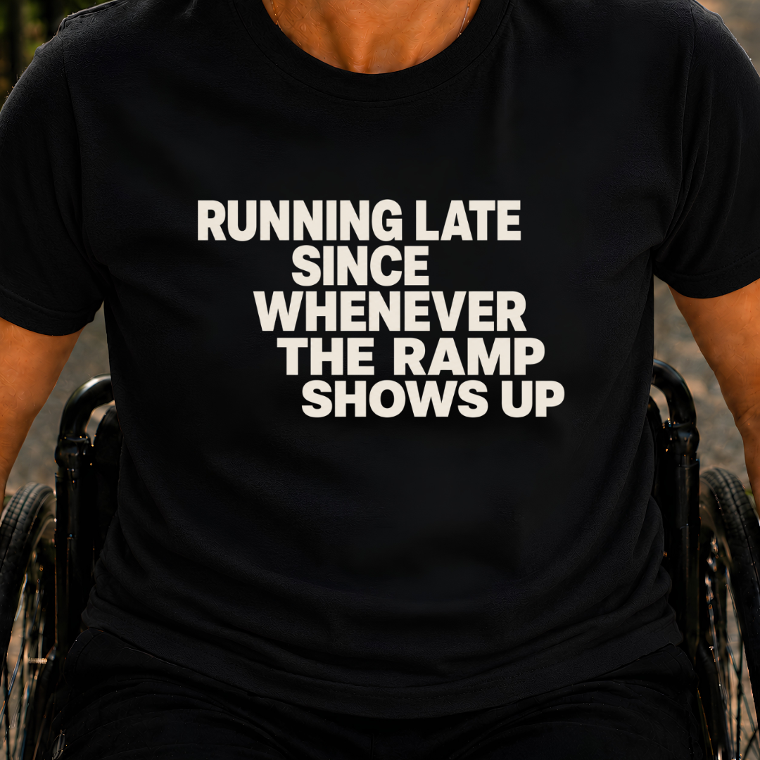 Printify T-Shirt Black / S Running Late T-Shirt Running Late T-Shirt