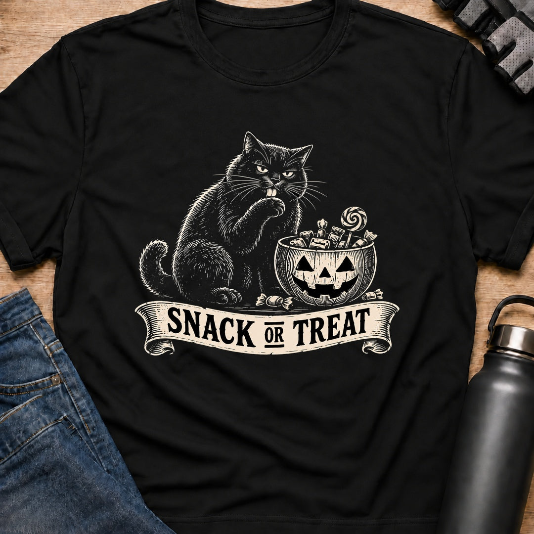 Printify T-Shirt Black / S Snack or Treat T-Shirt Snack or Treat T-Shirt