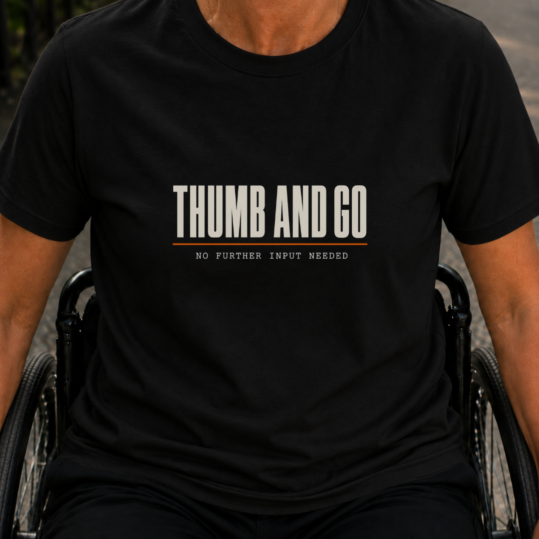 Printify T-Shirt Black / S Thumb & Go T-Shirt Thumb & Go T-Shirt