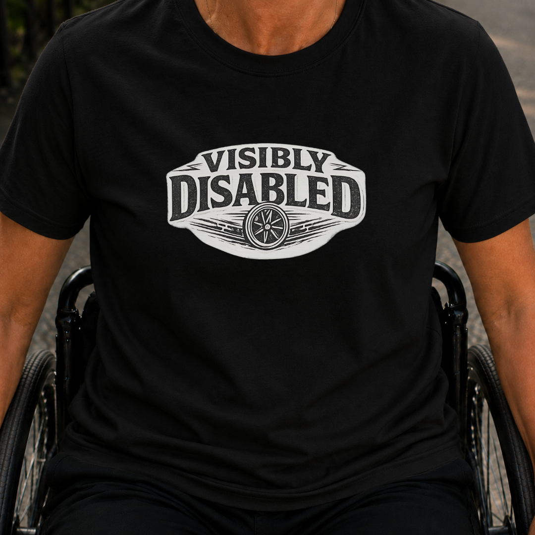 Printify T-Shirt Black / S Visibly Disabled T-Shirt Visibly Disabled T-Shirt