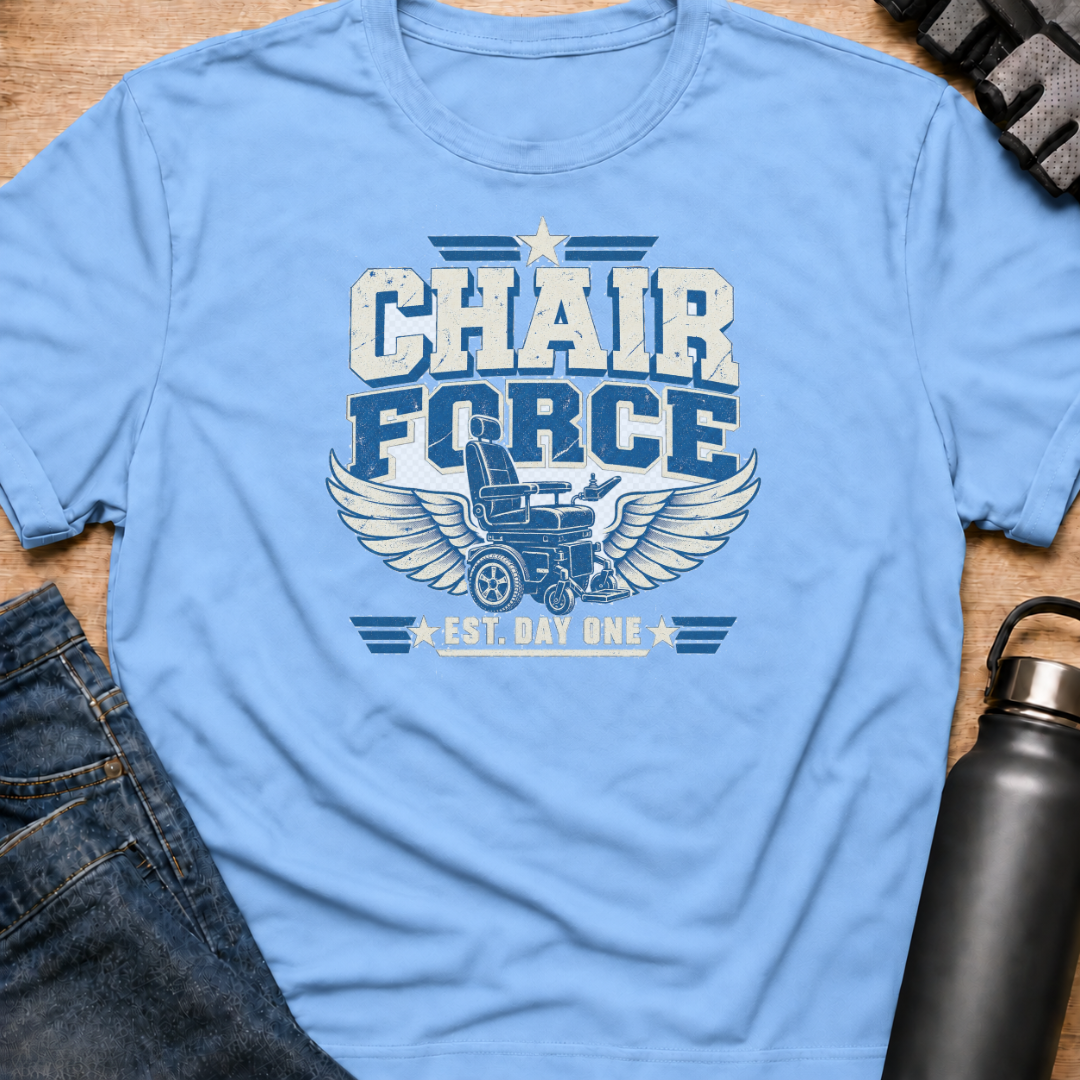 Printify T-Shirt Light Blue / S Chair Force t-shirt Chair Force t-shirt