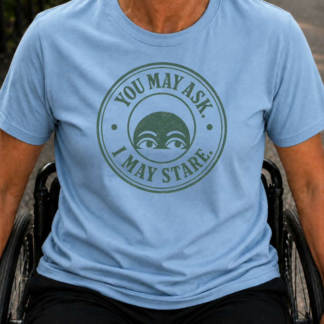 Printify T-Shirt Light Blue / S I May Stare T-Shirt I May Stare T-Shirt
