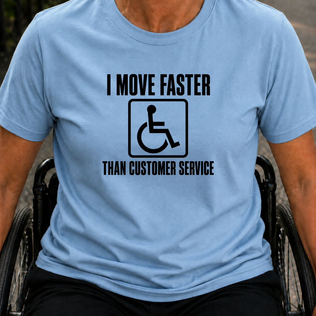 Printify T-Shirt Light Blue / S I Move Faster Than T-Shirt I Move Faster Than T-Shirt