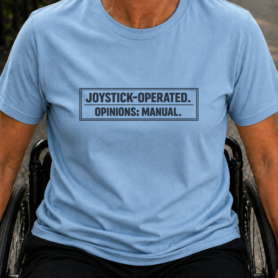 Printify T-Shirt Light Blue / S Joystick Operated T-Shirt Joystick Operated T-Shirt