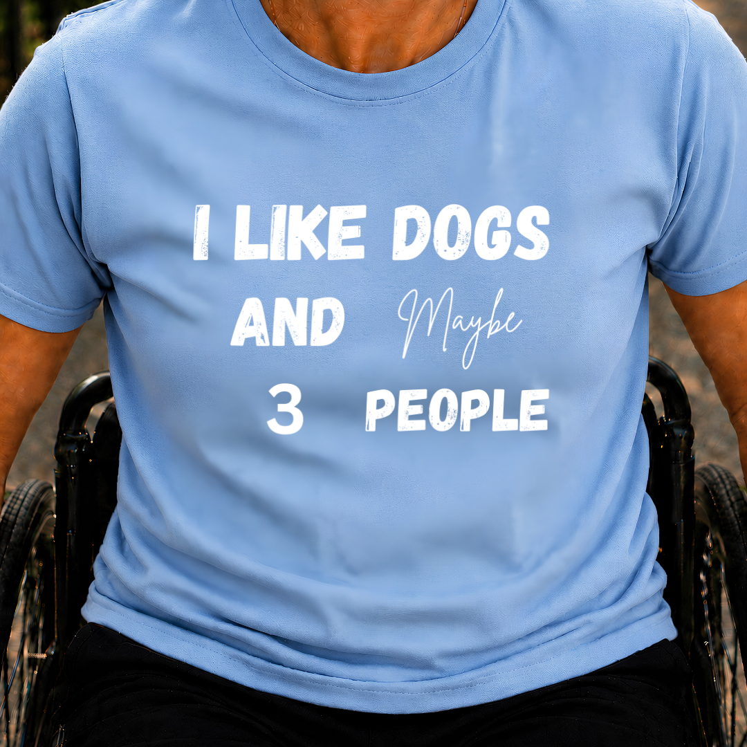 Printify T-Shirt Light Blue / S Maybe 3 People T-Shirt Maybe 3 People T-Shirt