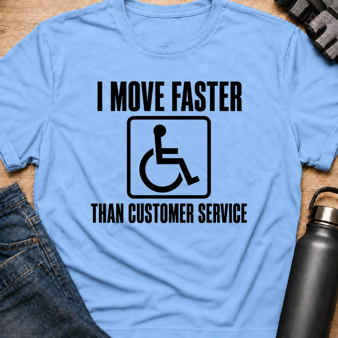 Printify T-Shirt Light Blue / S Move Faster Than The Government T-Shirt Move Faster Than The Government T-Shirt