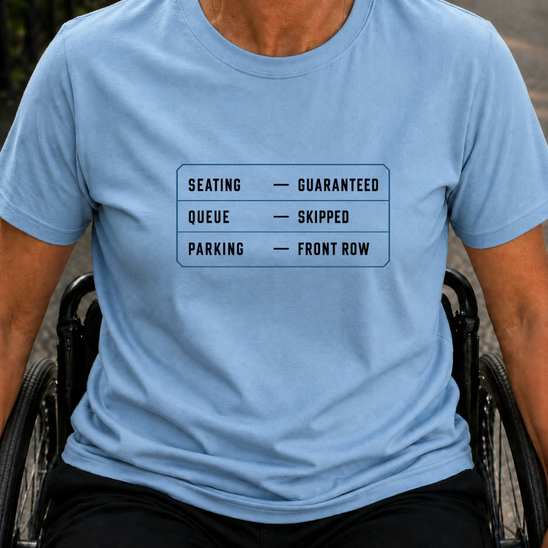 Printify T-Shirt Light Blue / S Parking Front Row T-Shirt Parking Front Row T-Shirt