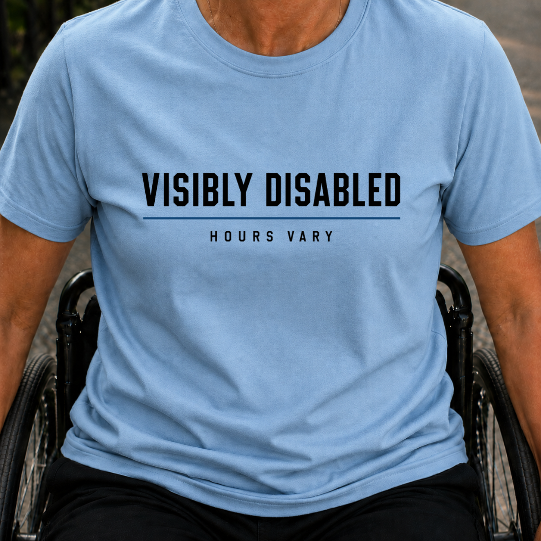Printify T-Shirt Light Blue / S Visibly Disabled T-Shirt Visibly Disabled T-Shirt