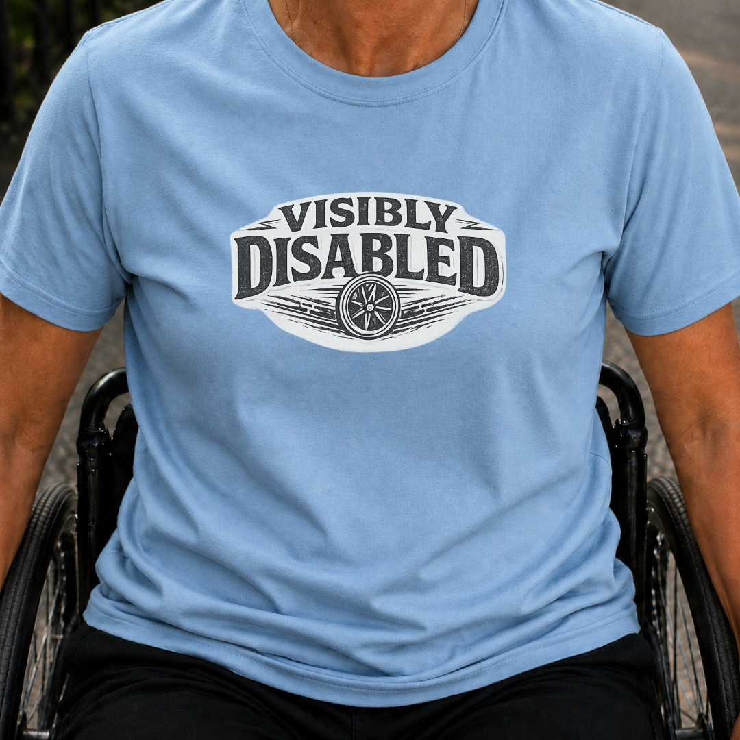 Printify T-Shirt Light Blue / S Visibly Disabled T-Shirt Visibly Disabled T-Shirt
