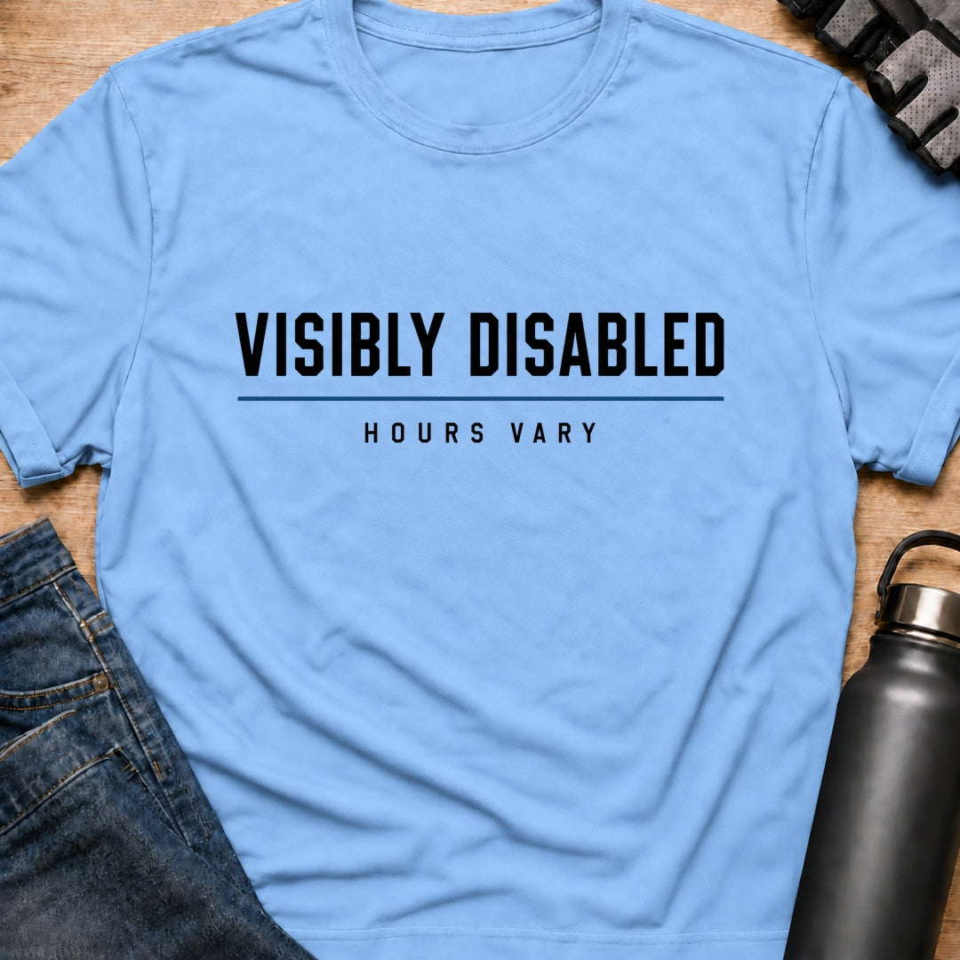Printify T-Shirt Light Blue / S Visibly Disabled T-Shirt Visibly Disabled T-Shirt