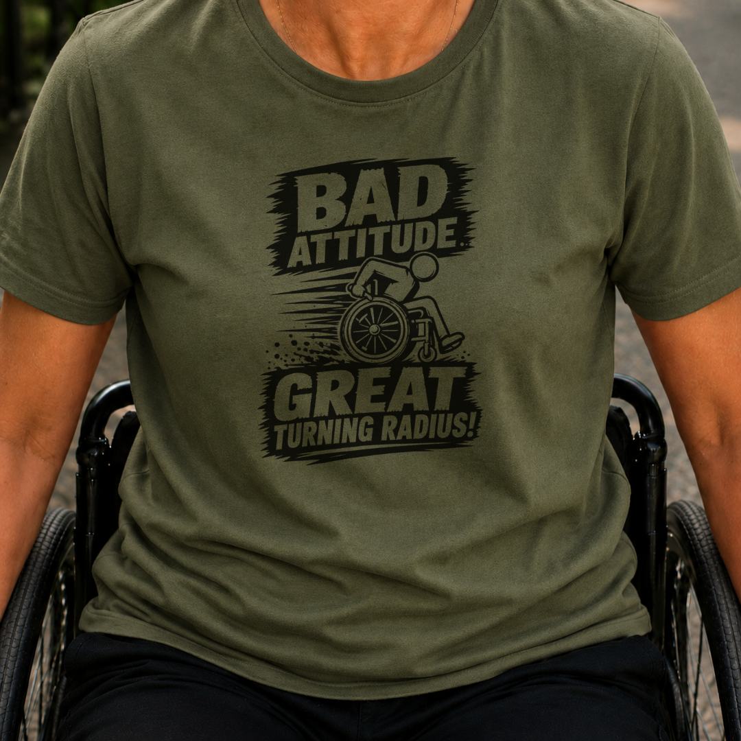 Printify T-Shirt Military Green / S Bad Attitude T-Shirt Bad Attitude T-Shirt