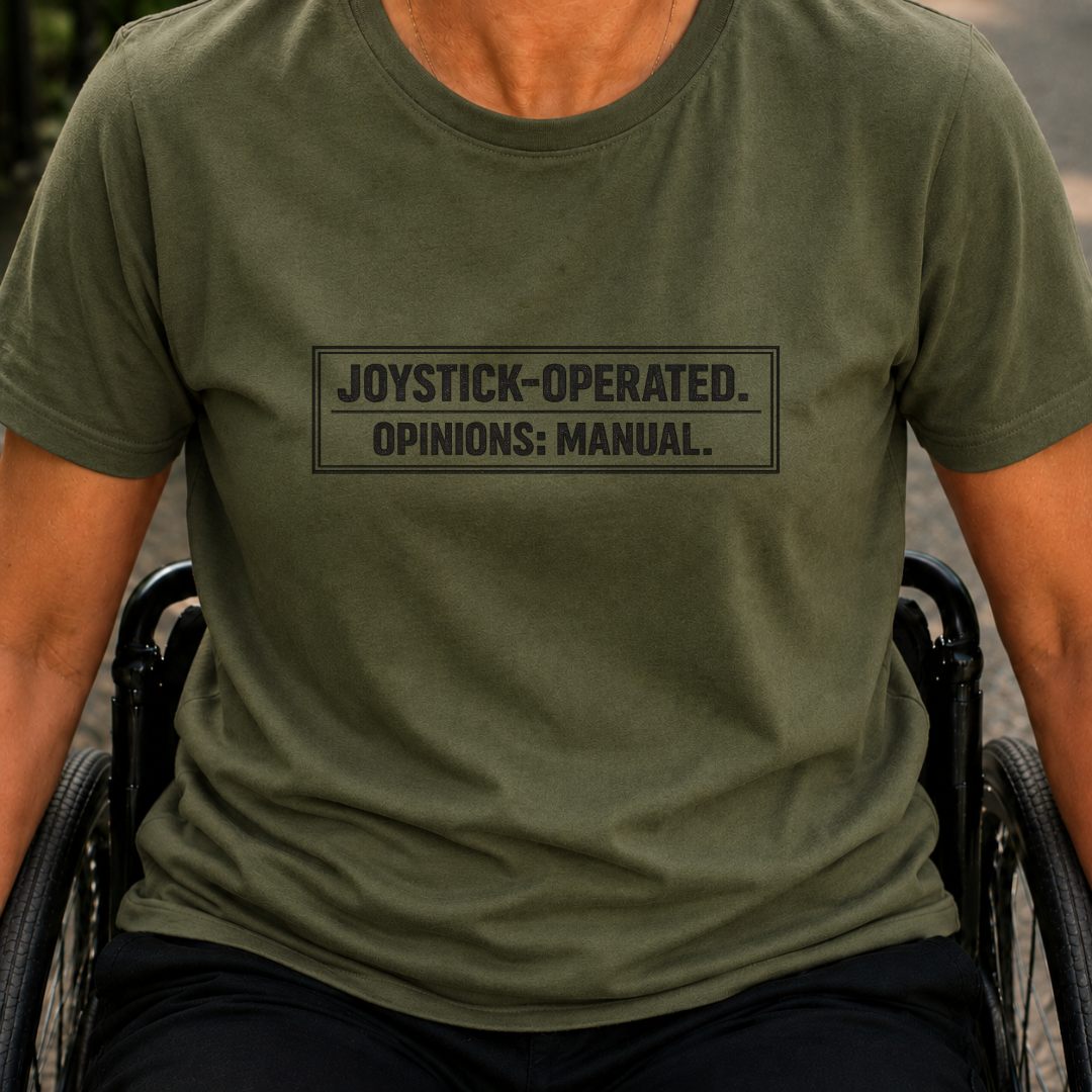 Printify T-Shirt Military Green / S Joystick Operated T-Shirt Joystick Operated T-Shirt