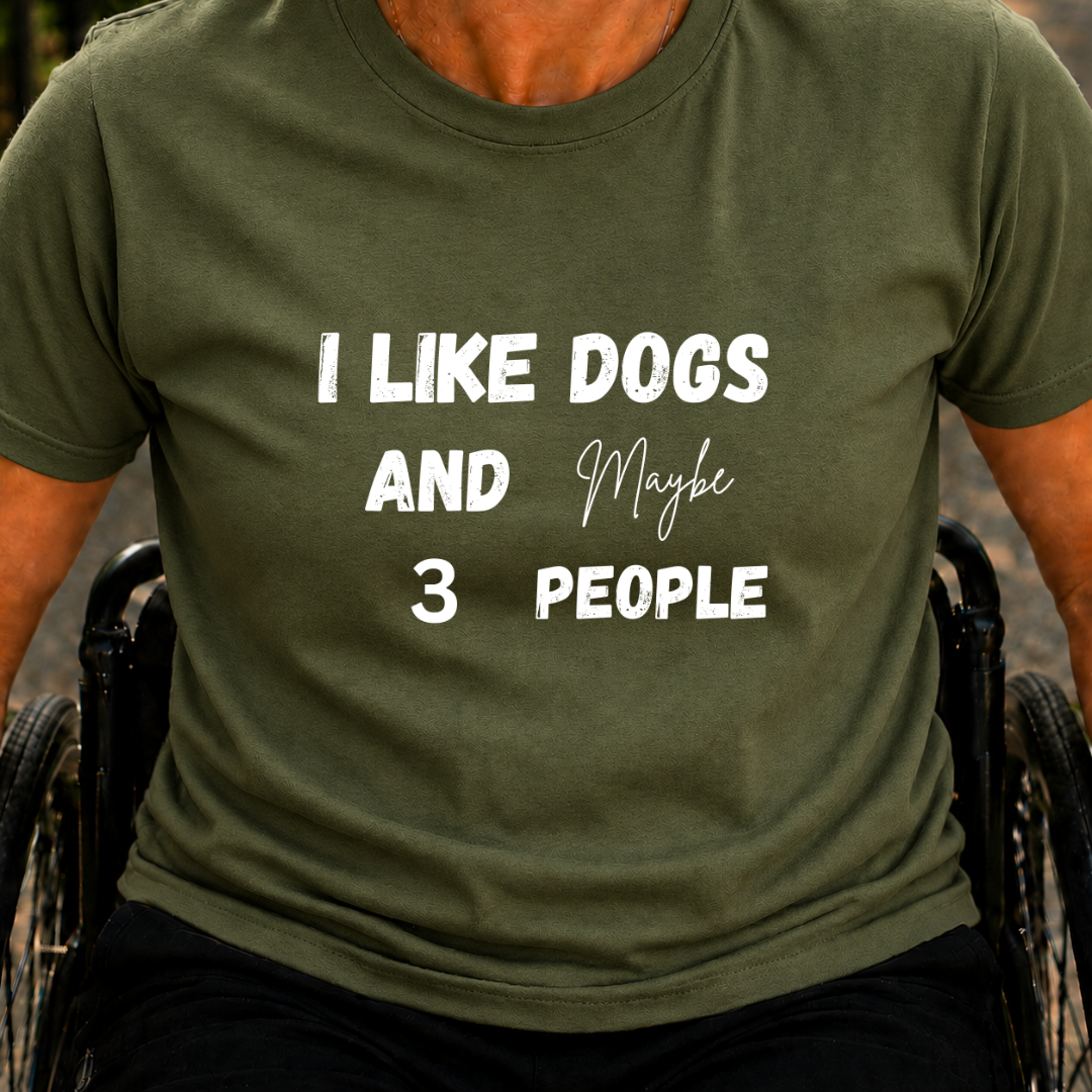 Printify T-Shirt Military Green / S Maybe 3 People T-Shirt Maybe 3 People T-Shirt