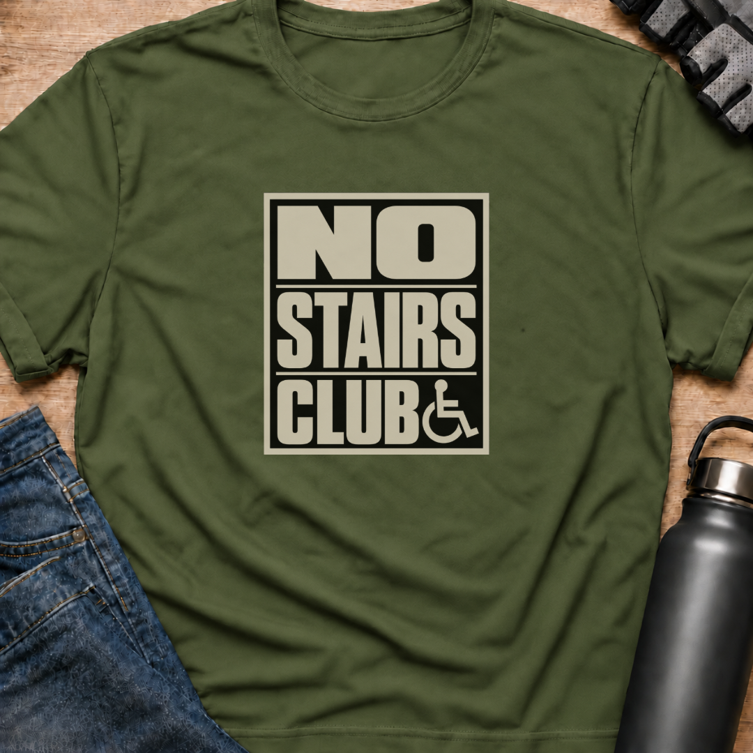 Printify T-Shirt Military Green / S No Stairs Club T-Shirt No Stairs Club T-Shirt