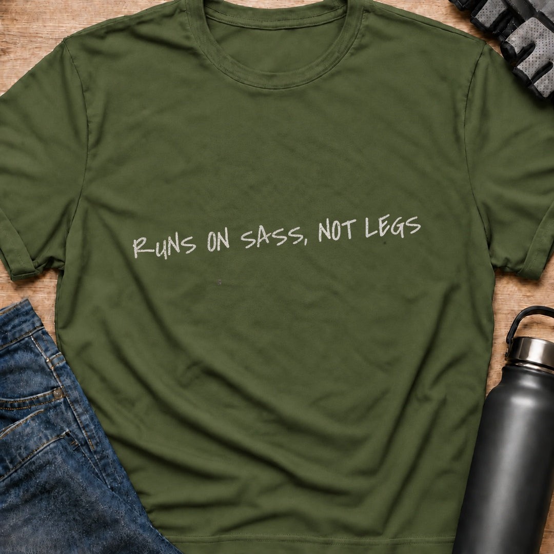 Printify T-Shirt Military Green / S Run On Sass T-Shirt Run On Sass T-Shirt