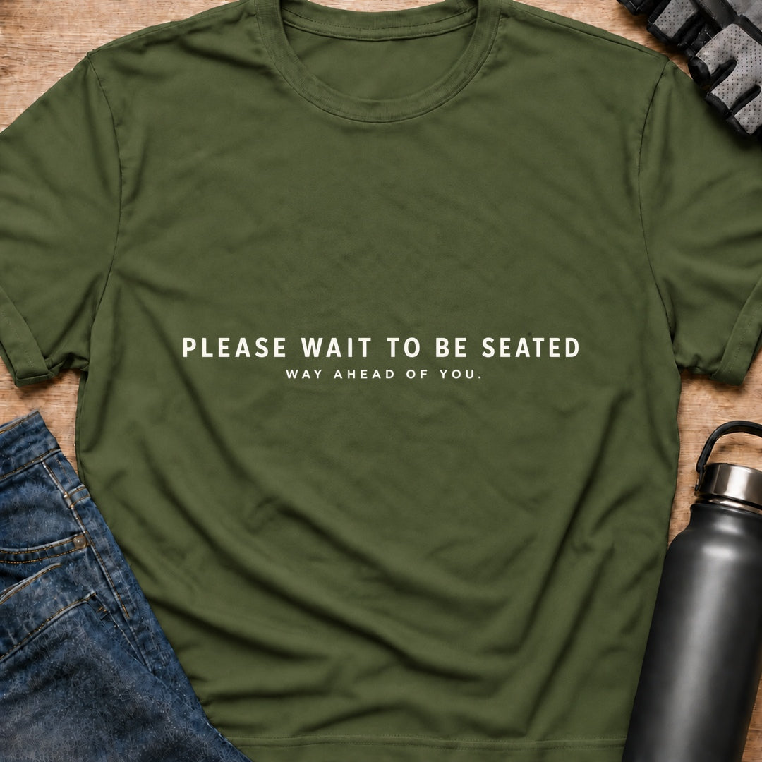 Printify T-Shirt Military Green / S Seated T-Shirt Seated T-Shirt