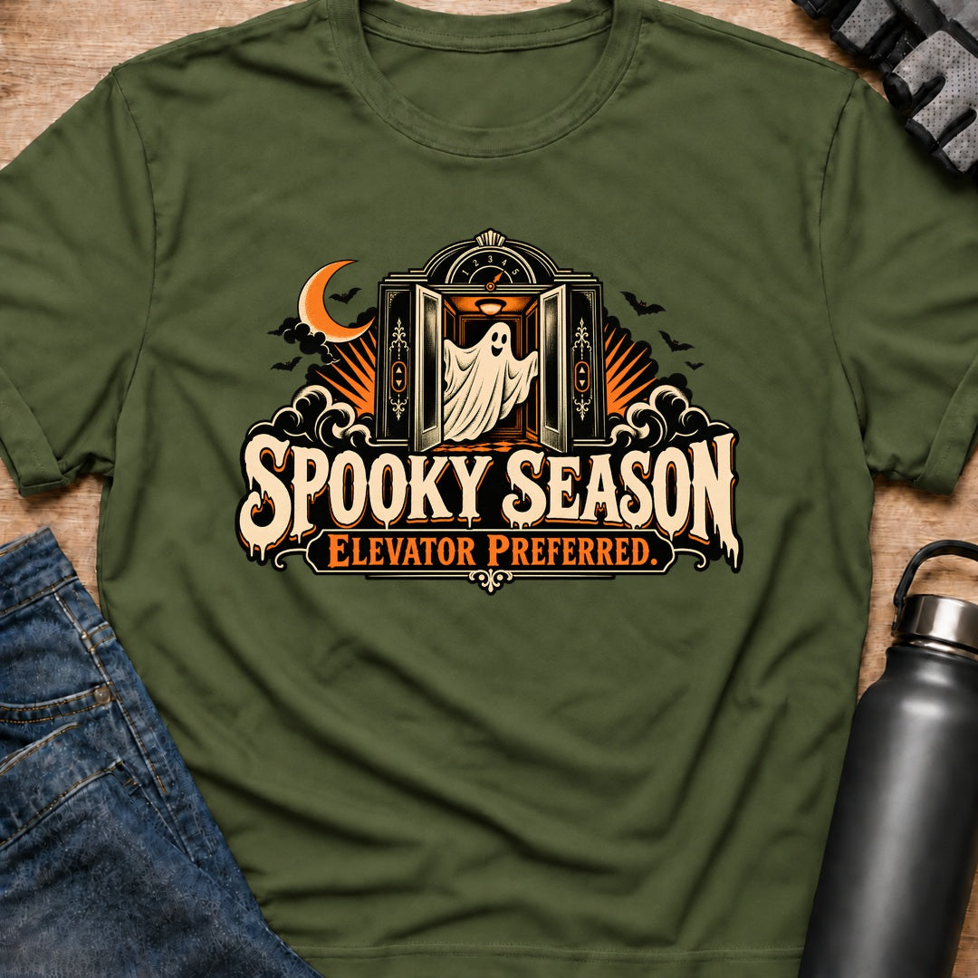 Printify T-Shirt Military Green / S Spooky Season T-Shirt Spooky Season T-Shirt