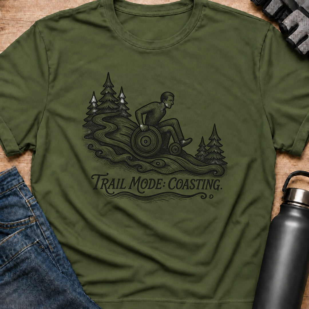 Printify T-Shirt Military Green / S Trail Mode T-Shirt Trail Mode T-Shirt