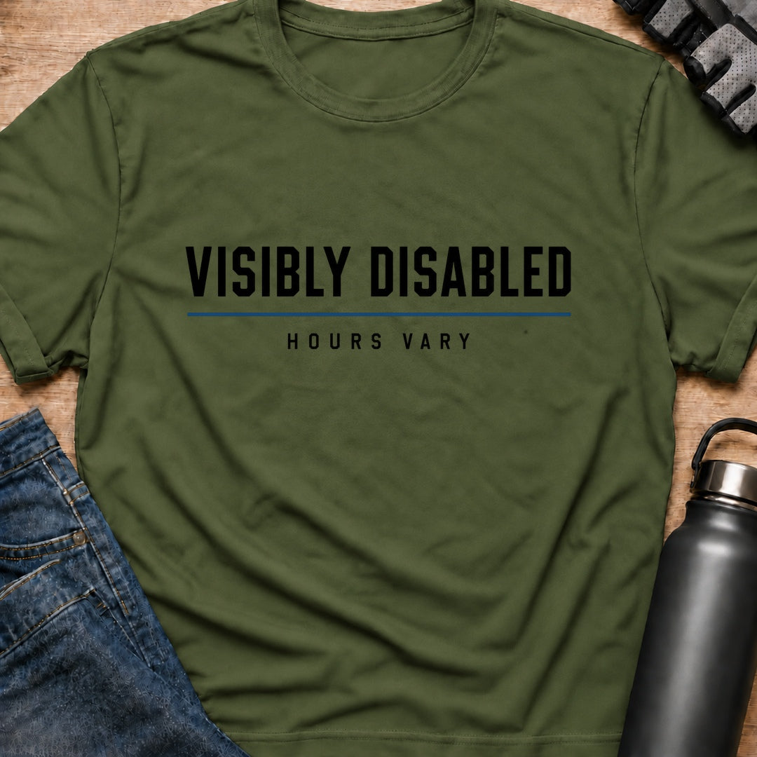Printify T-Shirt Military Green / S Visibly Disabled T-Shirt Visibly Disabled T-Shirt