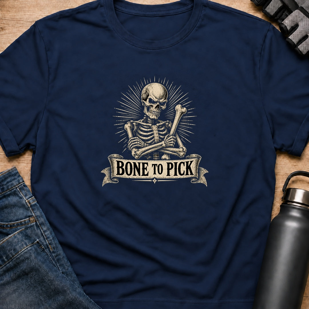 Printify T-Shirt Navy / S Bone To Pick T-Shirt Bone To Pick T-Shirt