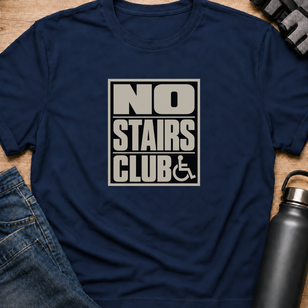 Printify T-Shirt Navy / S No Stairs Club T-Shirt No Stairs Club T-Shirt