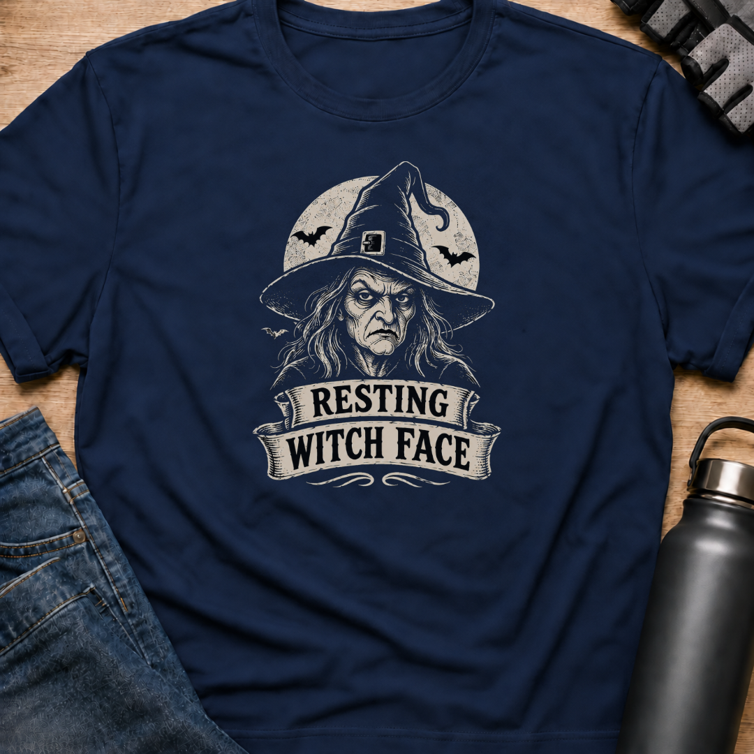 Printify T-Shirt Navy / S Resting Witch Face T-Shirt Resting Witch Face T-Shirt