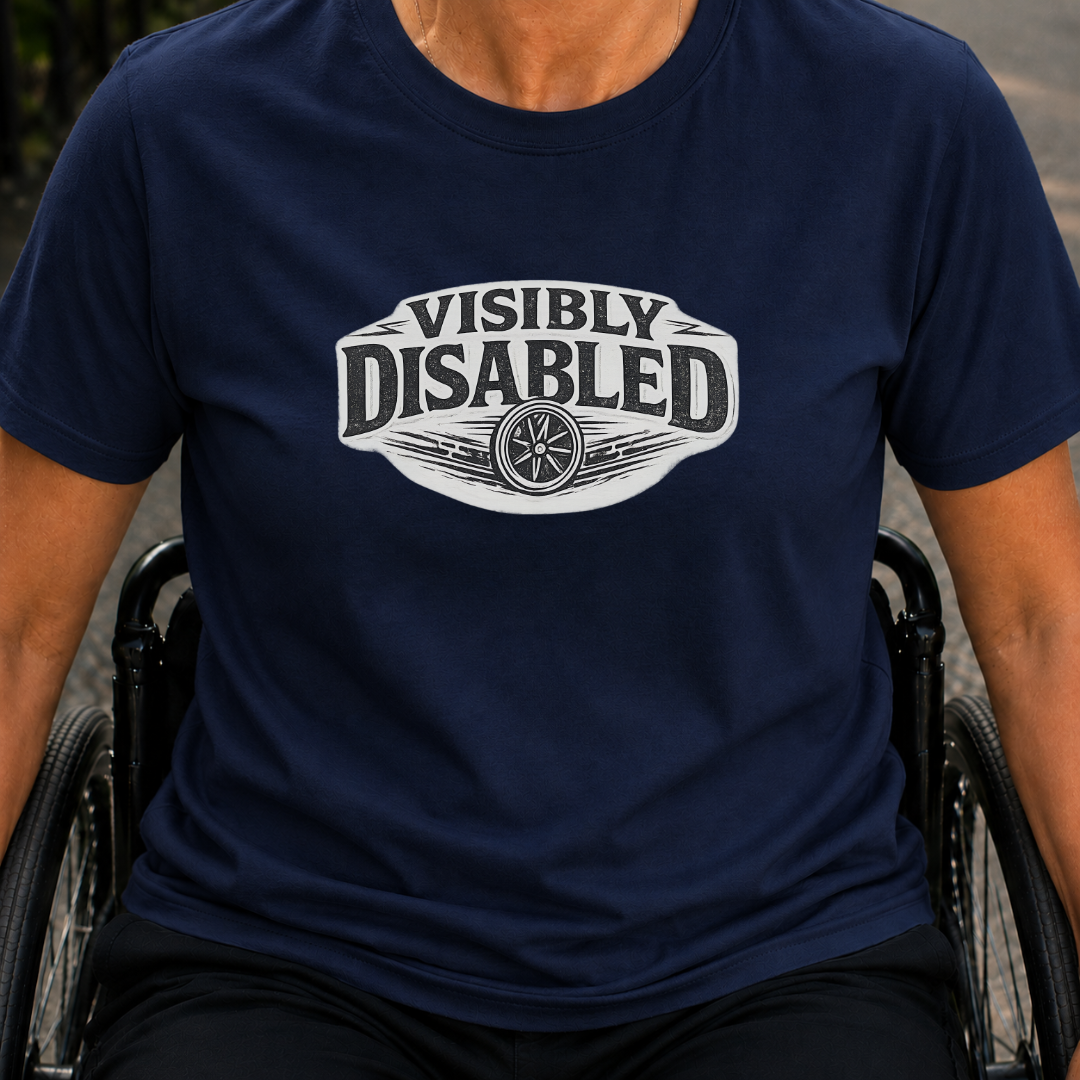 Printify T-Shirt Navy / S Visibly Disabled T-Shirt Visibly Disabled T-Shirt
