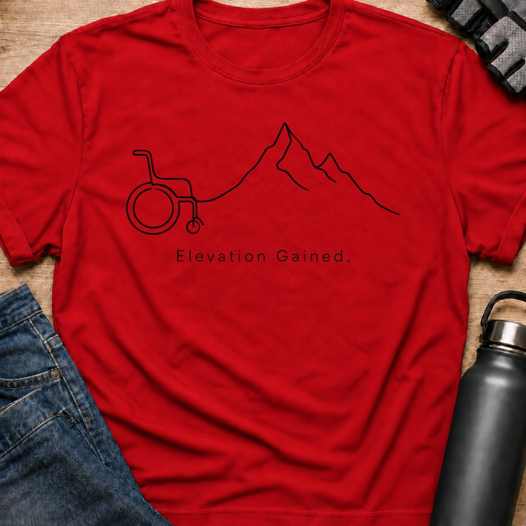 Printify T-Shirt Red / S Elevaation Gained T-Shirt Elevaation Gained T-Shirt