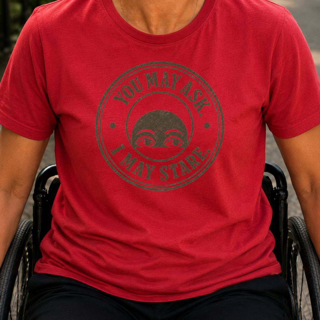 Printify T-Shirt Red / S I May Stare T-Shirt I May Stare T-Shirt
