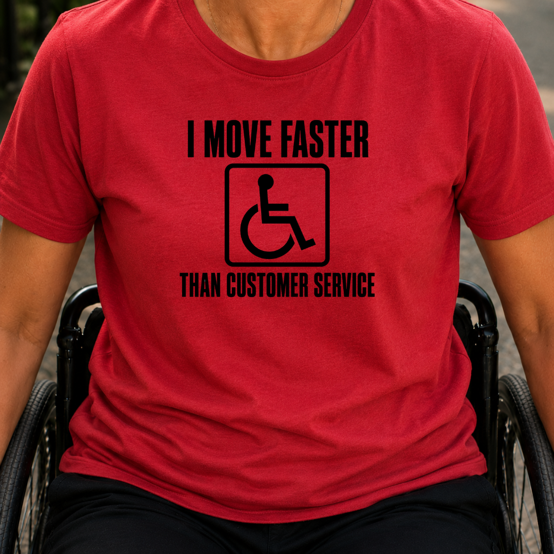 Printify T-Shirt Red / S I Move Faster Than T-Shirt I Move Faster Than T-Shirt