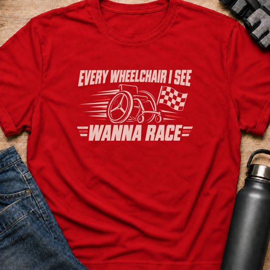 Printify T-Shirt Red / S Lets Race T-Shirt Lets Race T-Shirt