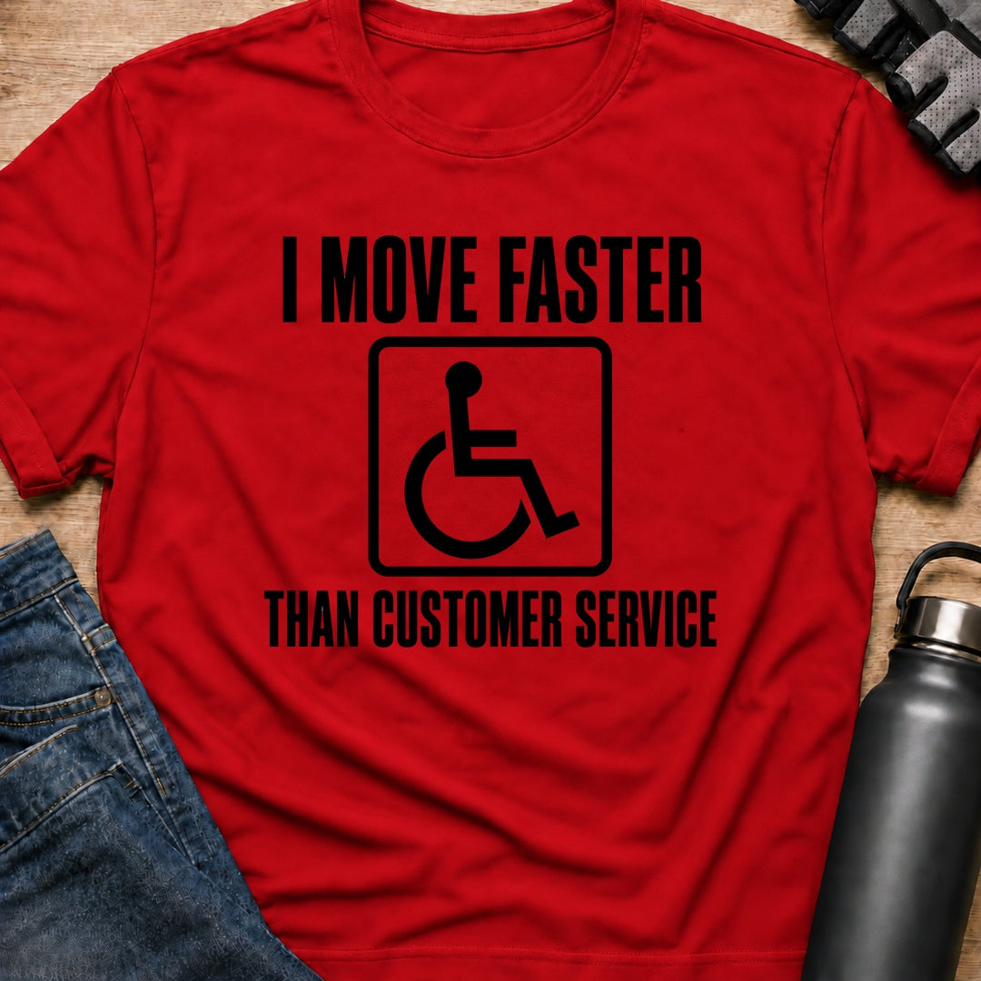 Printify T-Shirt Red / S Move Faster Than The Government T-Shirt Move Faster Than The Government T-Shirt