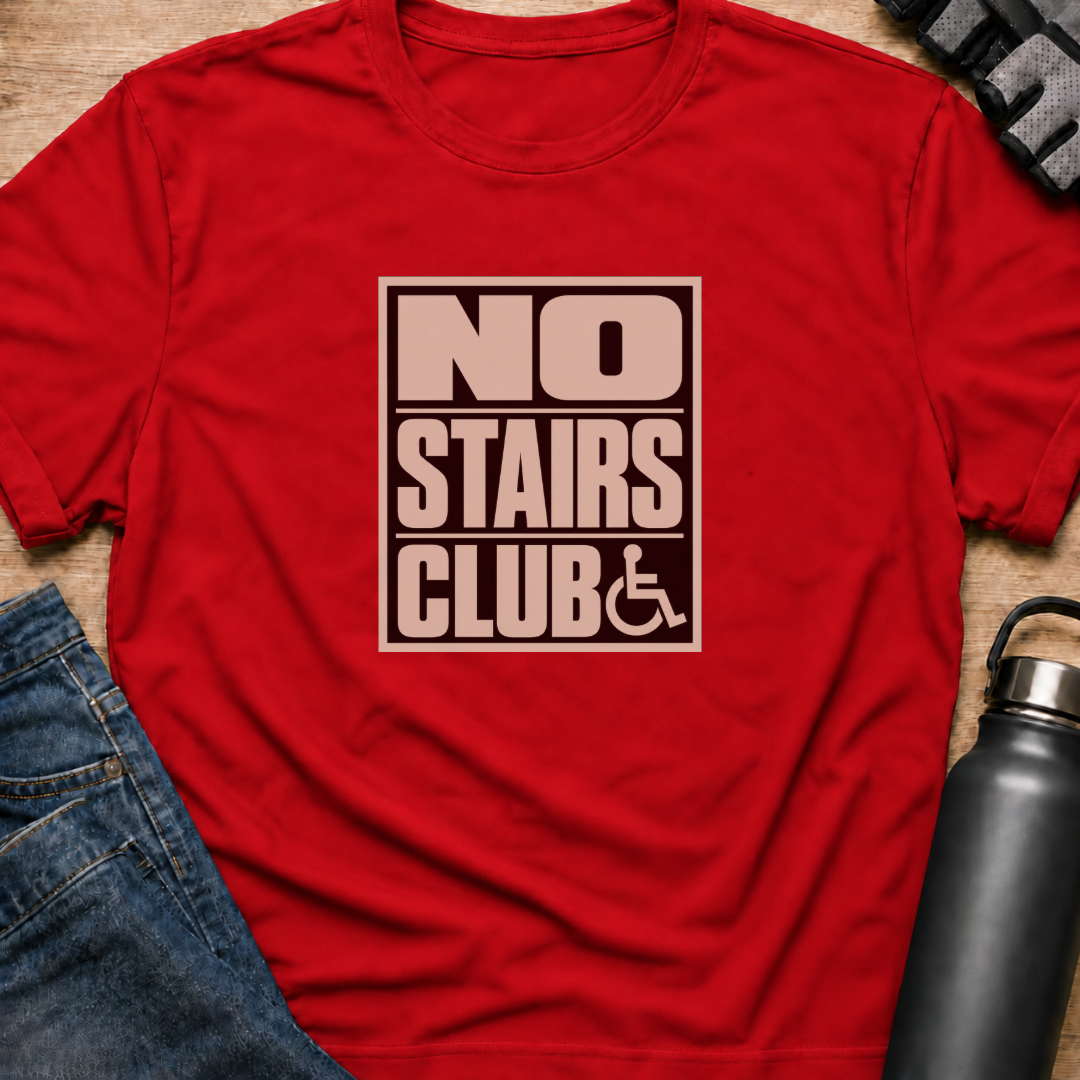 Printify T-Shirt Red / S No Stairs Club T-Shirt No Stairs Club T-Shirt