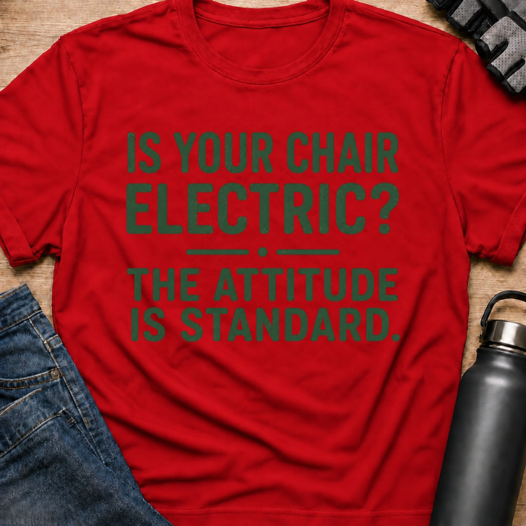 Printify T-Shirt Red / S Your Chair Electric T-Shirt Your Chair Electric T-Shirt