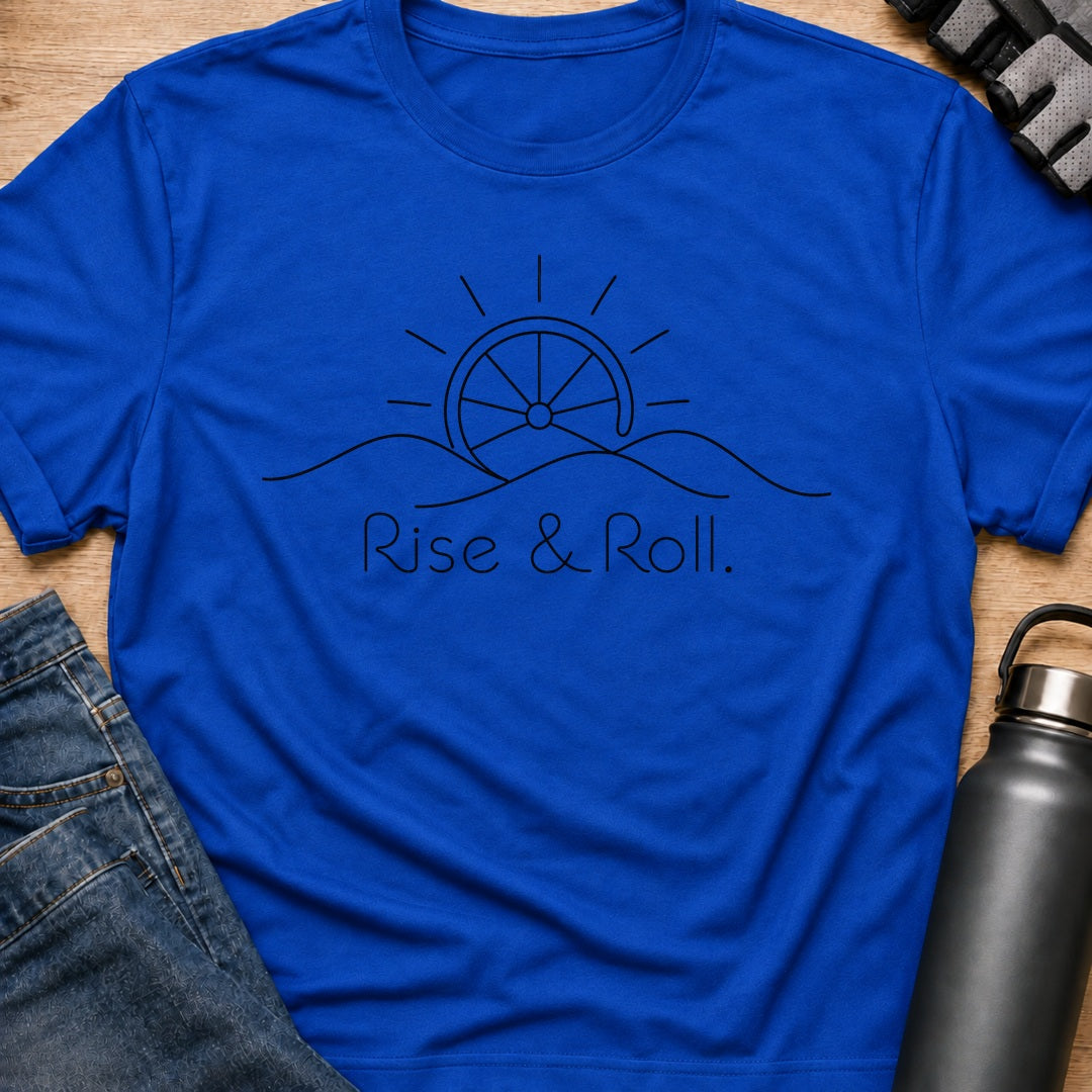 Printify T-Shirt Royal / S Rise & Roll T-Shirt Rise & Roll T-Shirt