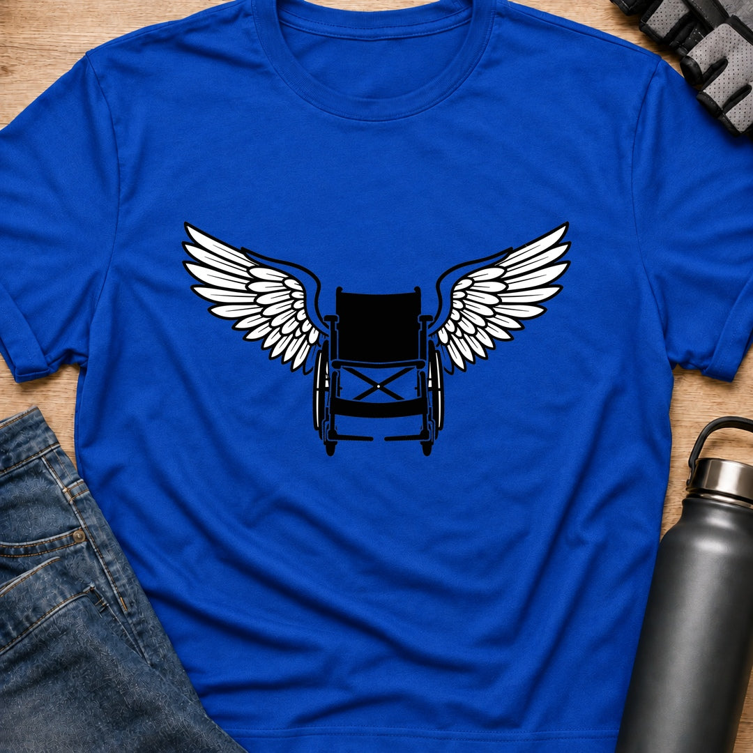 Printify T-Shirt S / Royal Winged Wheelchair T-Shirt Winged Wheelchair T-Shirt