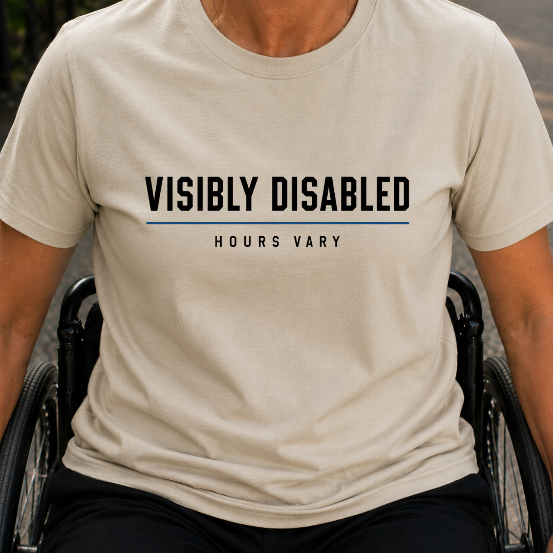 Printify T-Shirt Sand / S Visibly Disabled T-Shirt Visibly Disabled T-Shirt