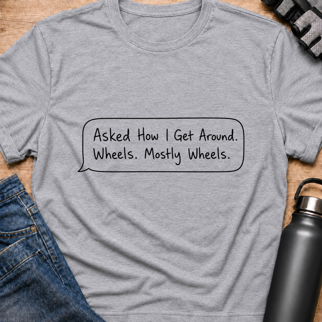 Printify T-Shirt Sport Grey / S Get Around, Wheels T‑Shirt Get Around, Wheels T‑Shirt