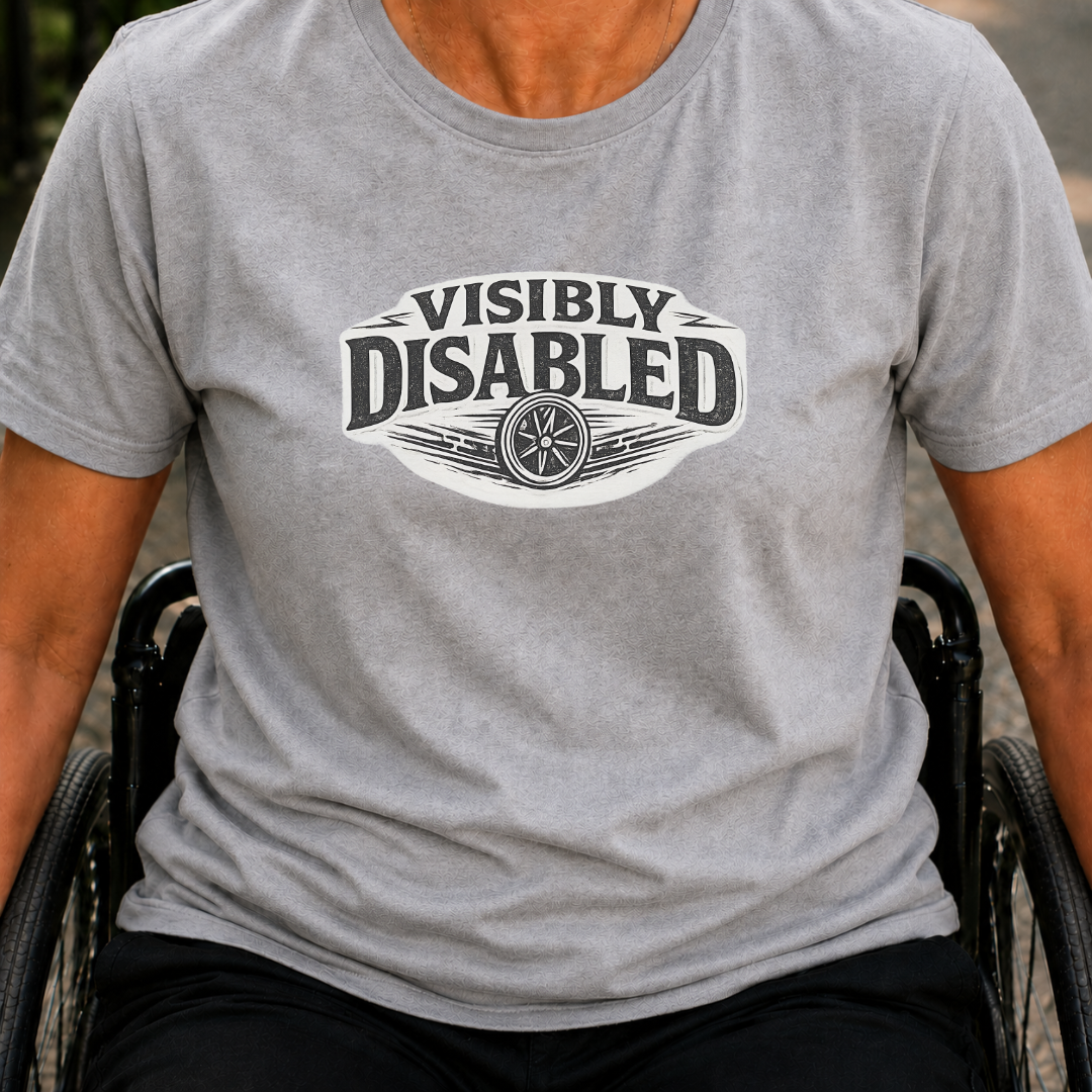 Printify T-Shirt Sport Grey / S Visibly Disabled T-Shirt Visibly Disabled T-Shirt